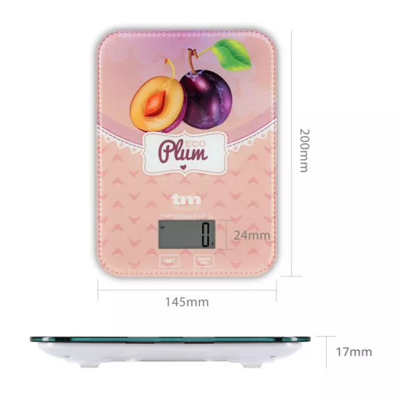 BÁSCULA DE COCINA 5KG MOTIVO CIRUELA TME - Image 4