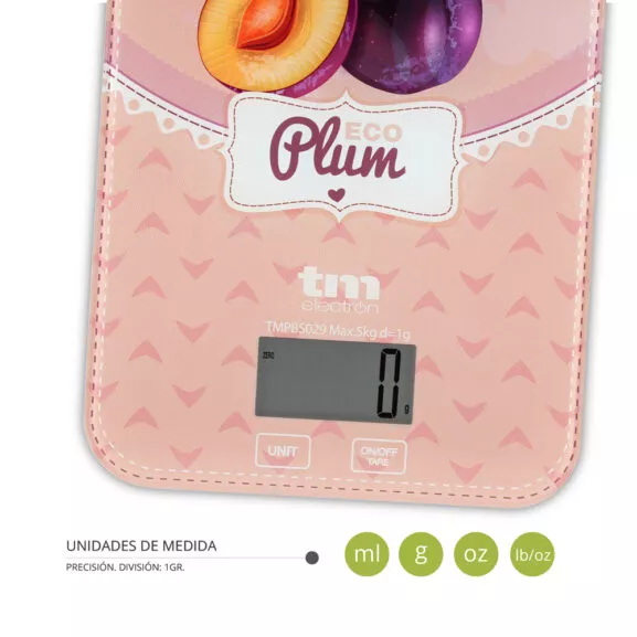 BÁSCULA DE COCINA 5KG MOTIVO CIRUELA TME - Image 5