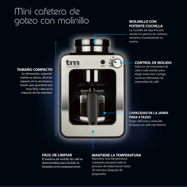 MINI CAFETERA DE GOTEO MOLINILLO PLATA - Image 3