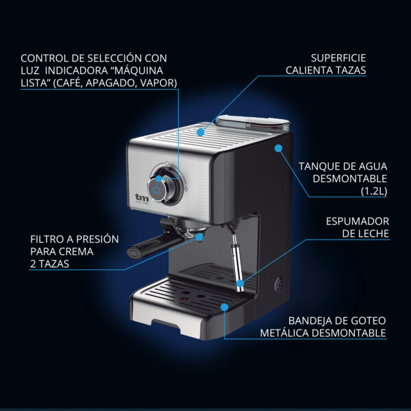 CAFETERA ESPRESSO MANUAL 15 BAR TME - Image 2