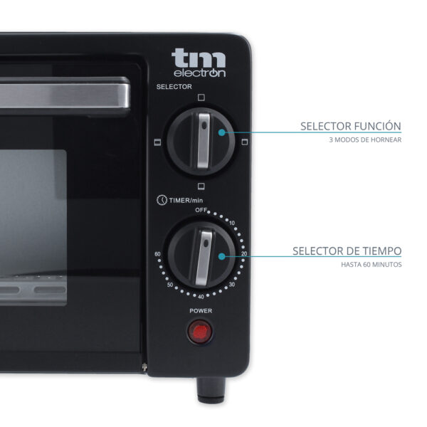MINI HORNO TOSTADOR 10L 800W NEGRO TME - Image 2
