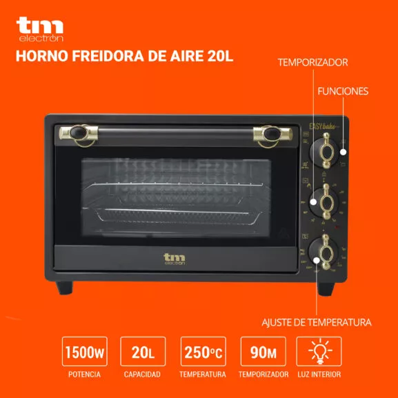 HORNO FREIDORA RETRO ANTRACITA 20 L TME - Image 2