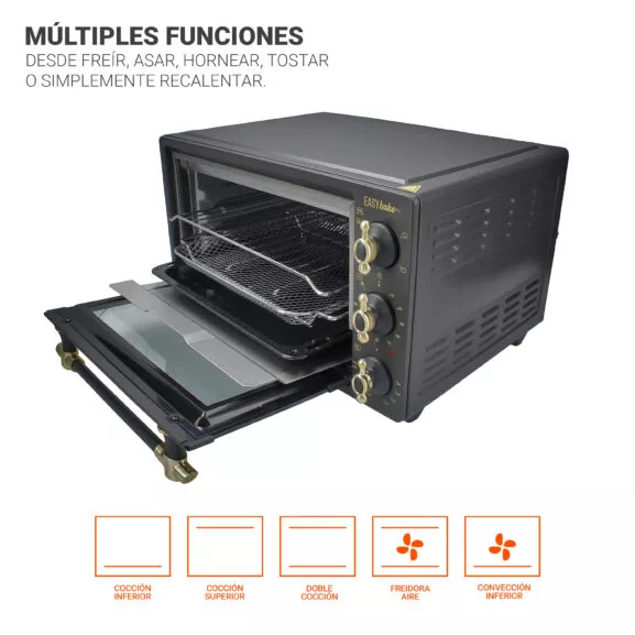 HORNO FREIDORA RETRO ANTRACITA 20 L TME - Image 4