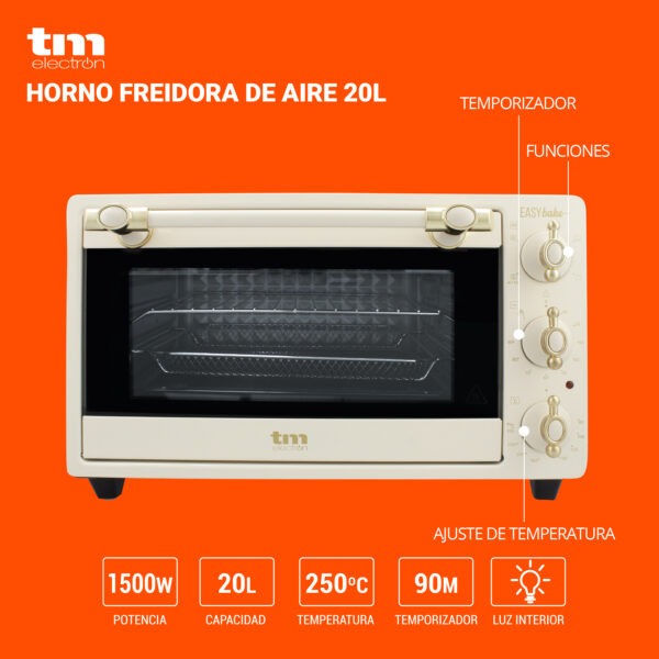 HORNO FREIDORA RETRO BEIGE 20 L TME - Image 2