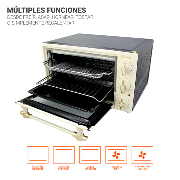 HORNO FREIDORA RETRO BEIGE 20 L TME - Image 4