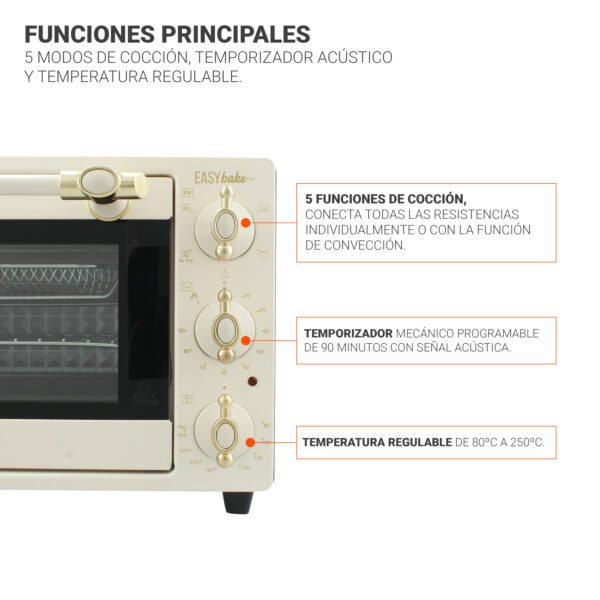 HORNO FREIDORA RETRO BEIGE 20 L TME - Image 7