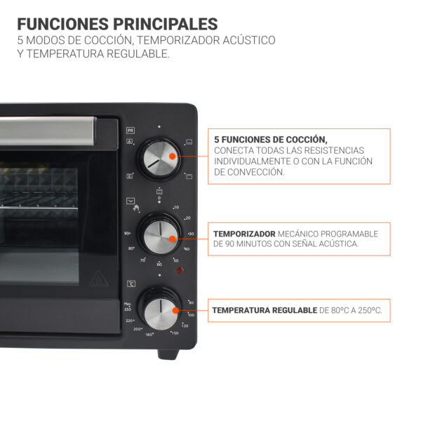HORNO CONVECCIÓN SOBREMESA 20 LITROS TME - Image 7