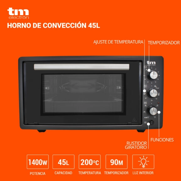 HORNO CONVECCIÓN RUSTIDOR 45 LITROS TME - Image 2