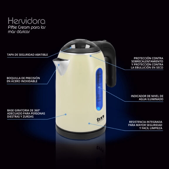 HERVIDORA DE AGUA 1L. CREMA TM ELECTRON - Image 2