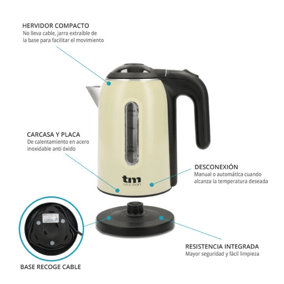 HERVIDORA DE AGUA 1L. CREMA TM ELECTRON - Image 4