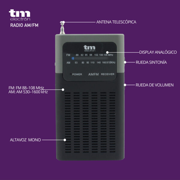 RADIO ANALÓGICA BOLSILLO AM/FM TME - Image 2