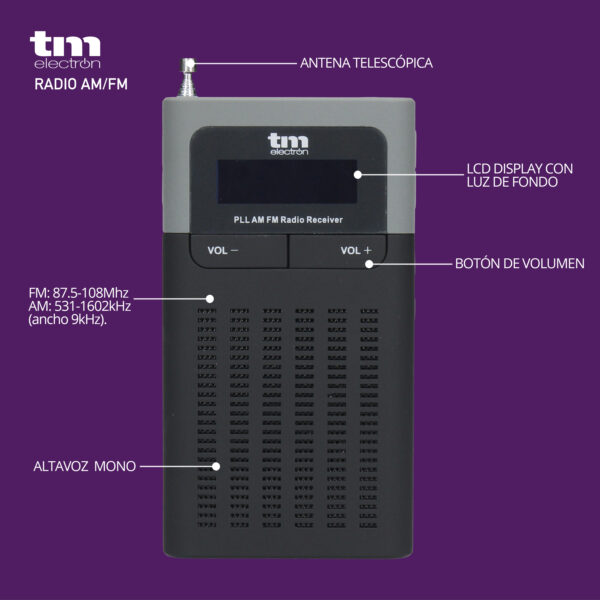 RADIO DIGITAL PLL BOLSILLO TM ELECTRON - Image 2
