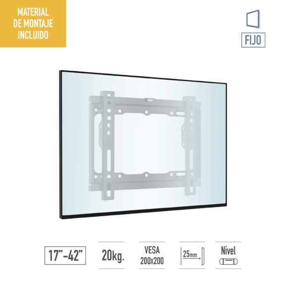 SOPORTE PARED TV 17'' A 45'' FIJO TM - Image 3