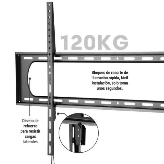 SOPORTE PARED TV 60'' A 120'' FIJO TME - Image 5
