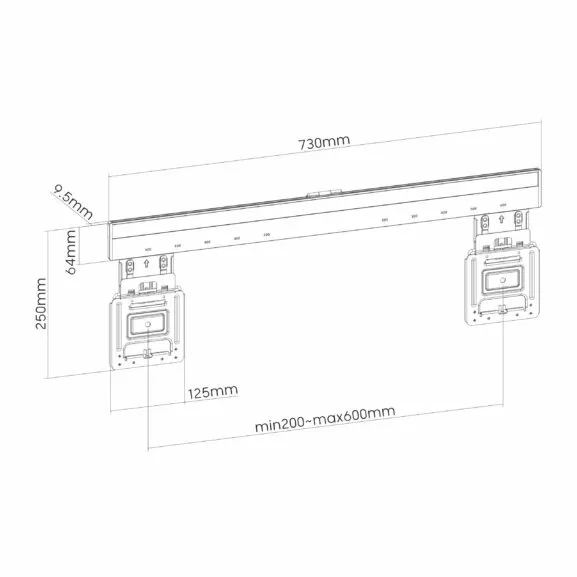SOPORTE FIJO TV ULTRAFINO 37"-80" TME - Image 2