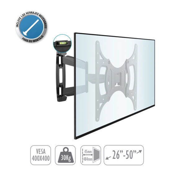 SOPORTE TV PARED ARTICULADO 26 A 55" TME - Image 3