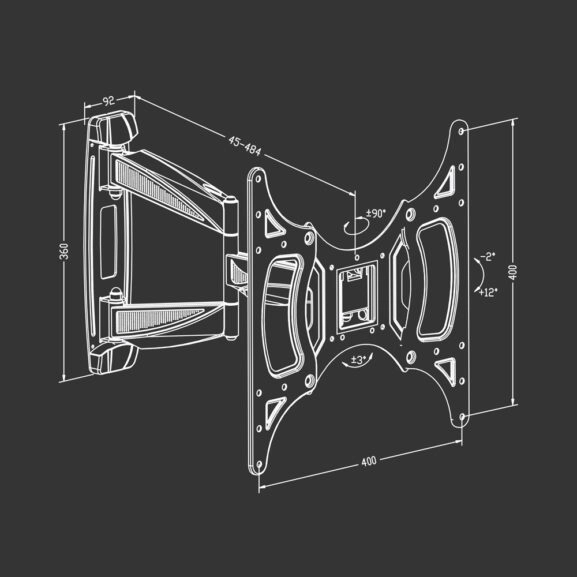 SOPORTE TV PARED ARTICULADO 26 A 55" TME - Image 6