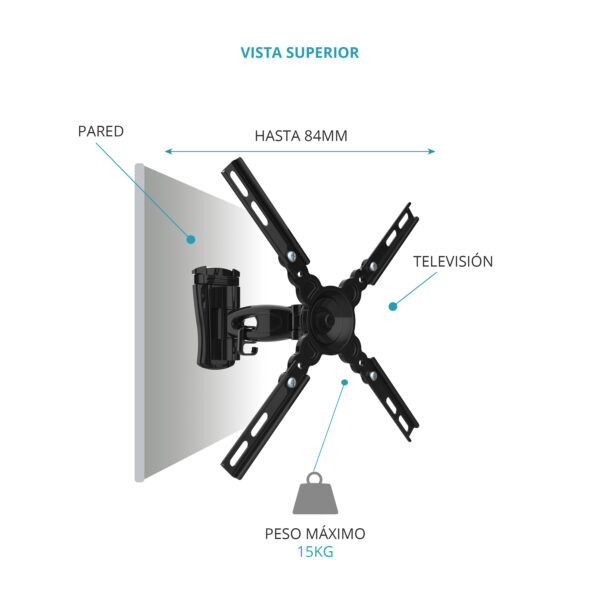 SOPORTE TV 10'' A 32'' ABATIBLE TME - Image 4