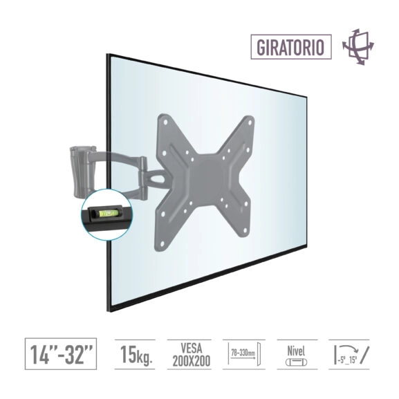 SOPORTE TV 14'' A 32'' ARTICULADO TME - Image 2