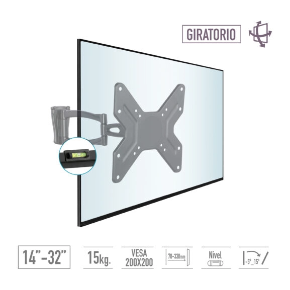 SOPORTE TV 14'' A 32'' ARTICULADO TME - Image 3