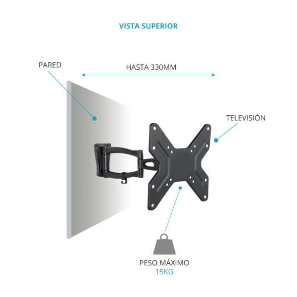SOPORTE TV 14'' A 32'' ARTICULADO TME - Image 4