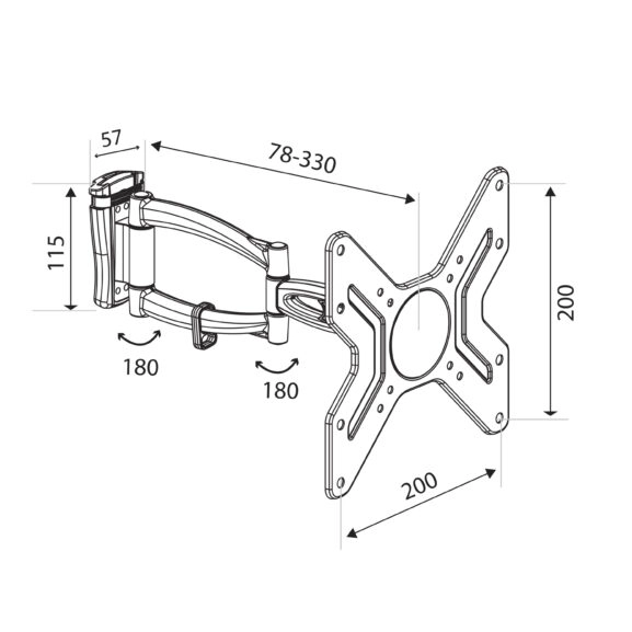 SOPORTE TV 14'' A 32'' ARTICULADO TME - Image 6