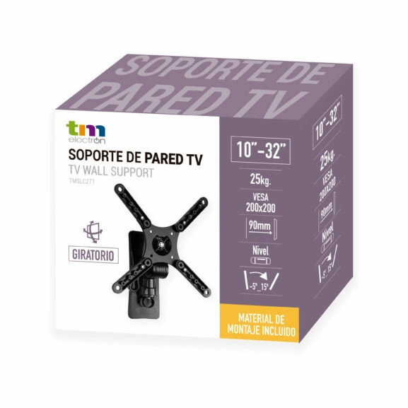 SOPORTE TV 10'' A 45'' 90MM A PARED TME - Image 6