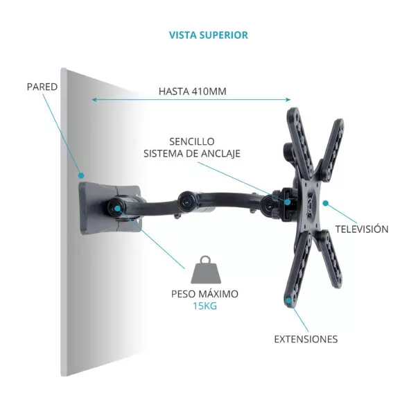 SOPORTE TV ARTICULADO 10'' A 45'' TME - Image 4