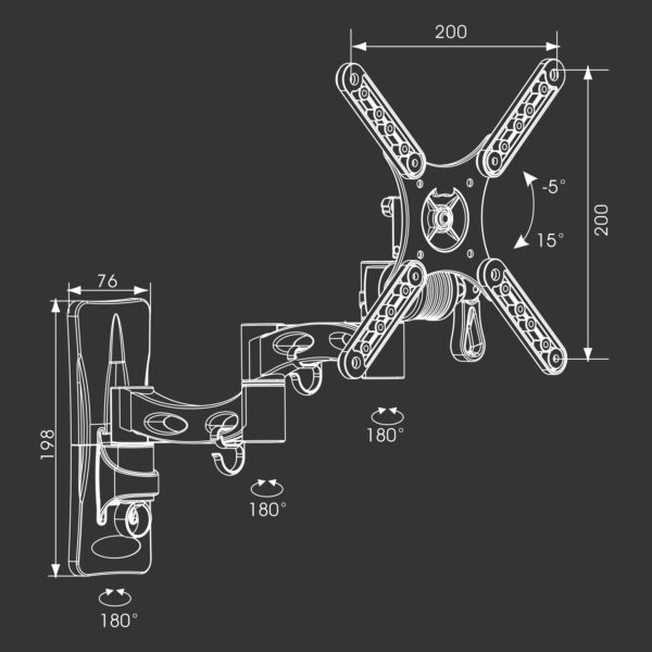 SOPORTE TV ARTICULADO 10'' A 45'' TME - Image 6