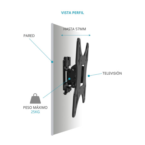 SOPORTE TV PARED ABATIBLE 17 A 45" TME - Image 4
