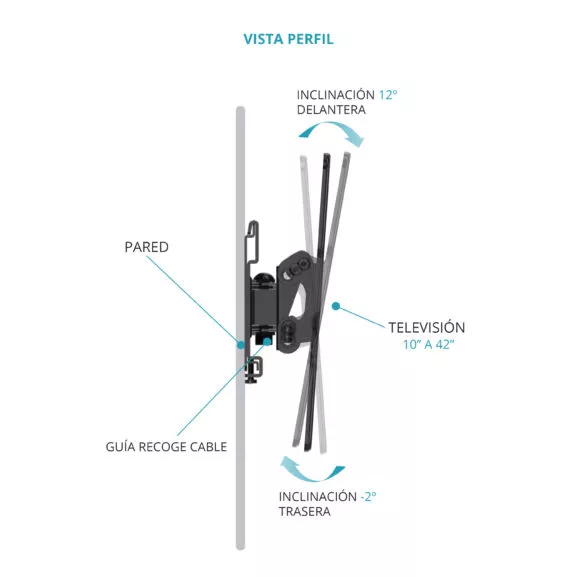 SOPORTE TV PARED ABATIBLE 17 A 45" TME - Image 5