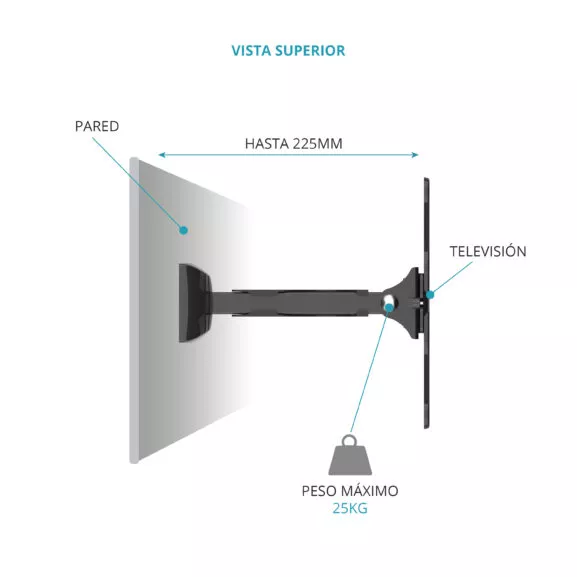 SOPORTE TV PARED ARTICULADO 26 A 45" TME - Image 4