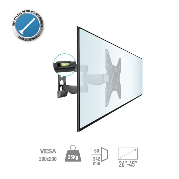 SOPORTE TV PARED ARTICULADO 26 A 45" TME - Image 2