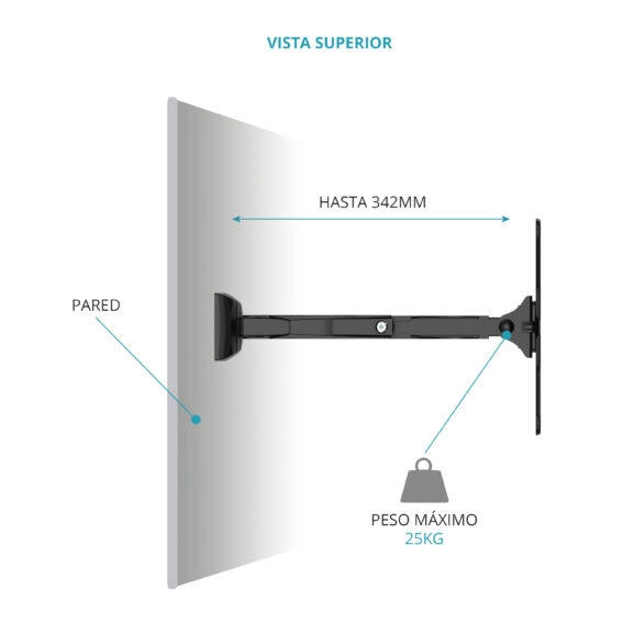 SOPORTE TV PARED ARTICULADO 26 A 45" TME - Image 4