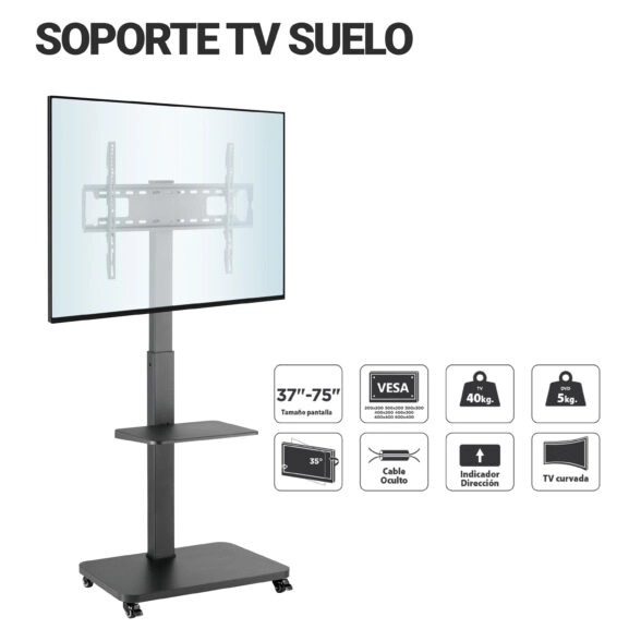 SOPORTE TV SUELO 37" A 75" 40KG TME - Image 2