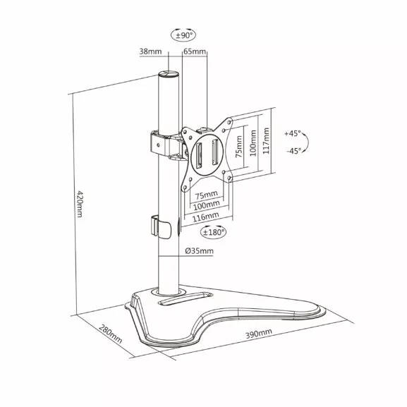SOPORTE MONITOR ARTICULADO TM ELECTRON - Image 2
