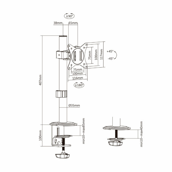 SOPORTE MONITOR ARTICULADO TM ELECTRON - Image 2