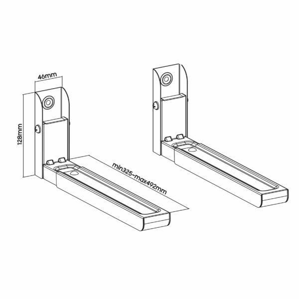 SOPORTE MICROONDAS PLEGABLE BLANCO - Image 2