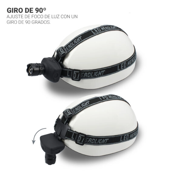 LINTERNA FRONTAL CON ZOOM 3W TME - Image 4