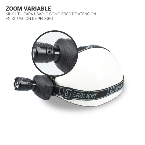 LINTERNA FRONTAL CON ZOOM 3W TME - Image 7