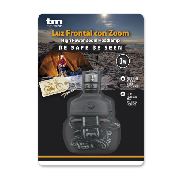 LINTERNA FRONTAL CON ZOOM 3W TME - Image 8