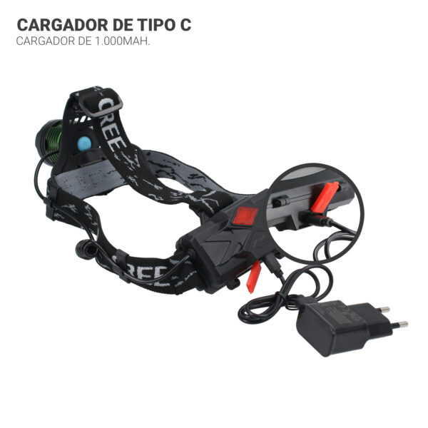 LINTERNA FRONTAL REC. CON ZOOM 10W TME - Image 6