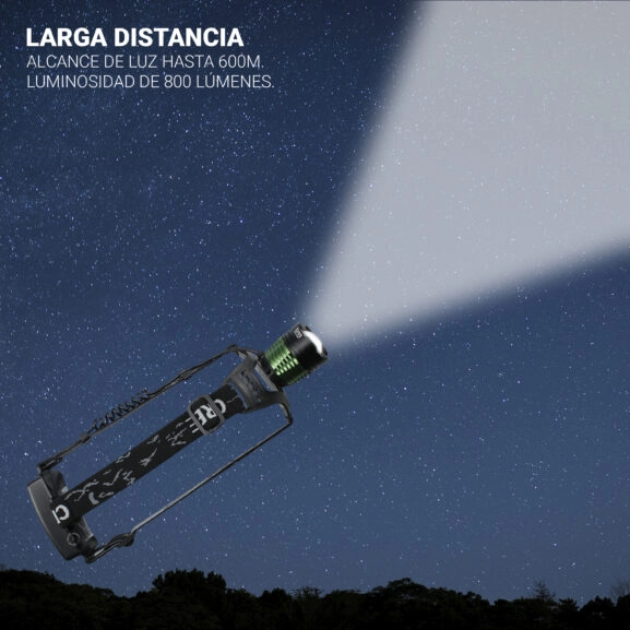 LINTERNA FRONTAL REC. CON ZOOM 10W TME - Image 7