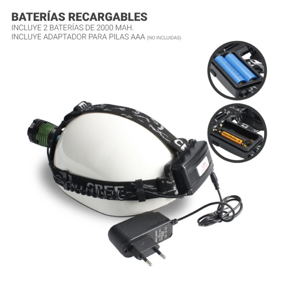 LINTERNA FRONTAL REC. CON ZOOM 10W TME - Image 5