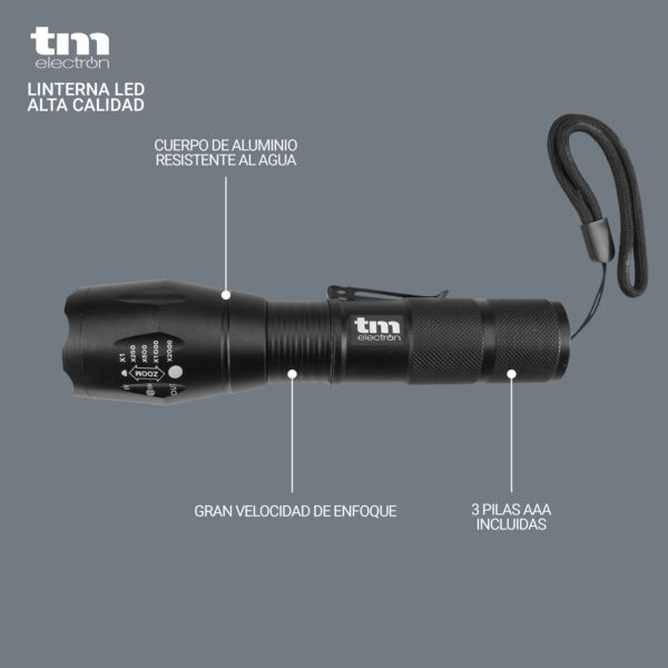 LINTERNA LED 10W ZOOM ALTA CALIDAD TME - Image 2
