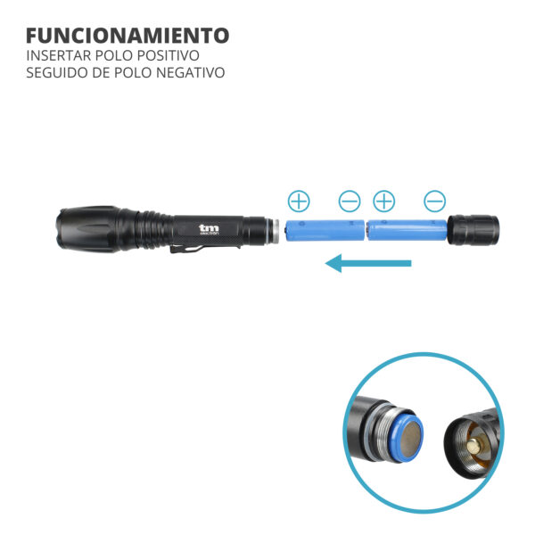 LINTERNA LED 10W ZOOM ALTA CALIDAD REC. - Image 3