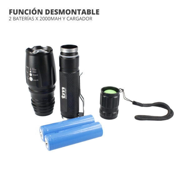 LINTERNA LED 10W ZOOM ALTA CALIDAD REC. - Image 8