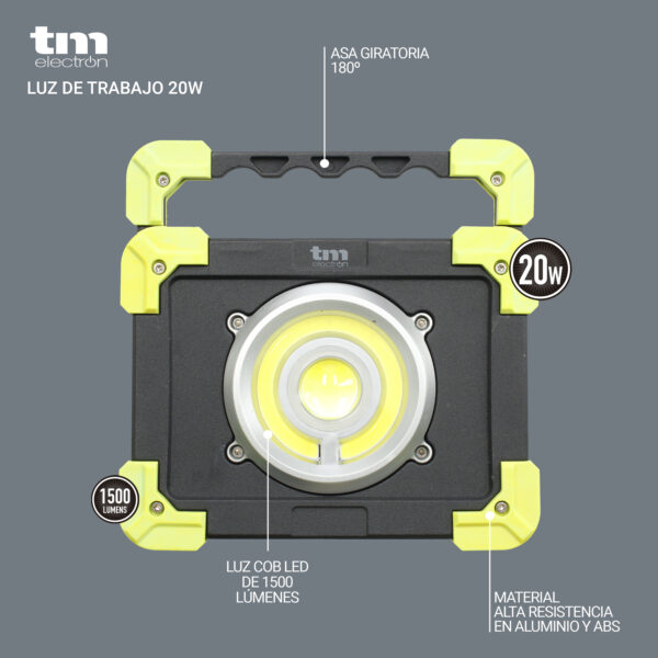 LINTERNA TRABAJO 20W COB LED POWERBANK - Image 2