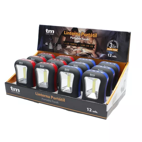 LINTERNA PORTÁTIL 4 LED + 3W COB LED TME