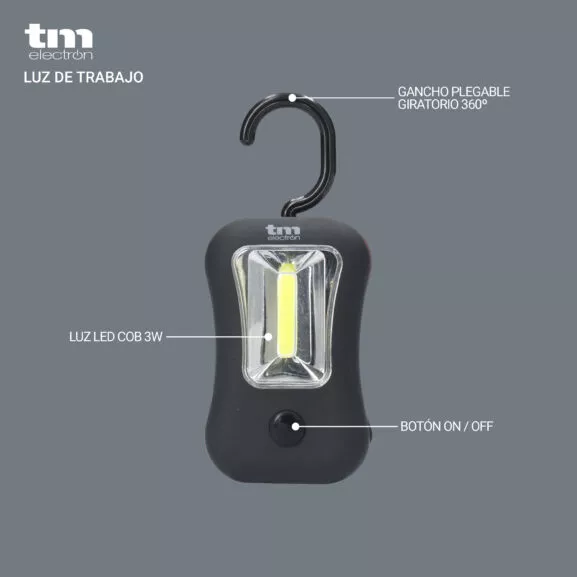 LINTERNA PORTÁTIL 4 LED + 3W COB LED TME - Image 2